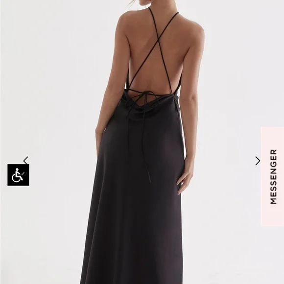 House of CB Zanab Black Thigh Slit Maxi Dress - Picture 3 of 6